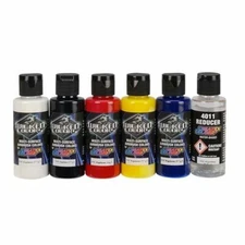 Createx Wicked Detail Colors Acrylic Airbrush Paint Set Six 2oz Bottles W110-00
