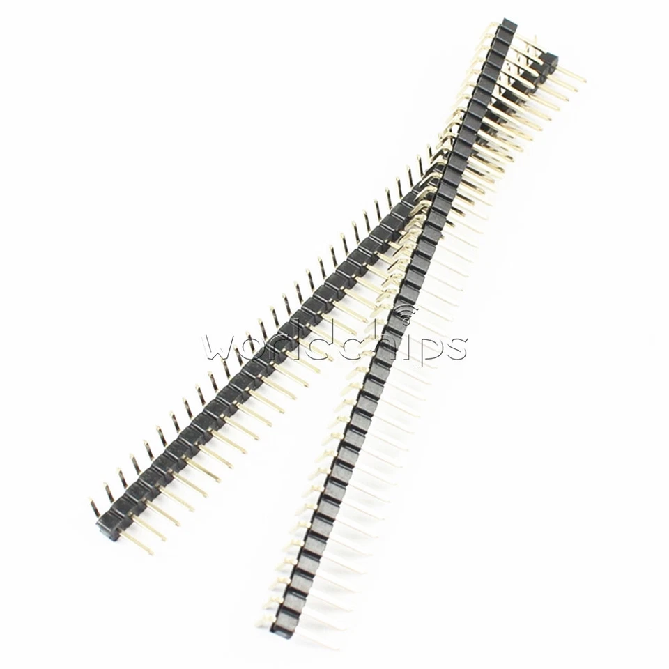 20PCS 40Pin 2.54mm Pitch Single Row Right Angle Pin Header Strip For Arduino Kit - Image 3 of 4