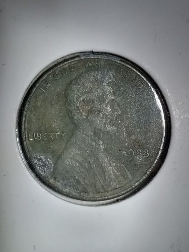 1988 Denver Lincoln Cent With Missing Copper Layer - Picture 2 of 4