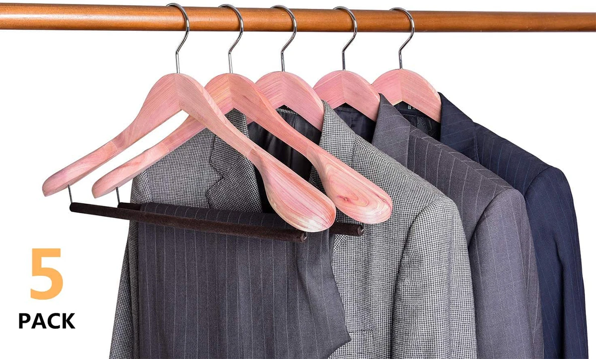 Cedar wood coat hangers hot sale