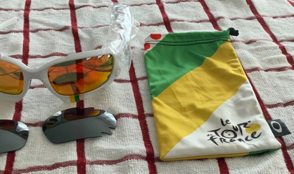 Oakley Tour de France racing jackets vented Polished White Red Iridium O09171-26 - Image 2 of 4