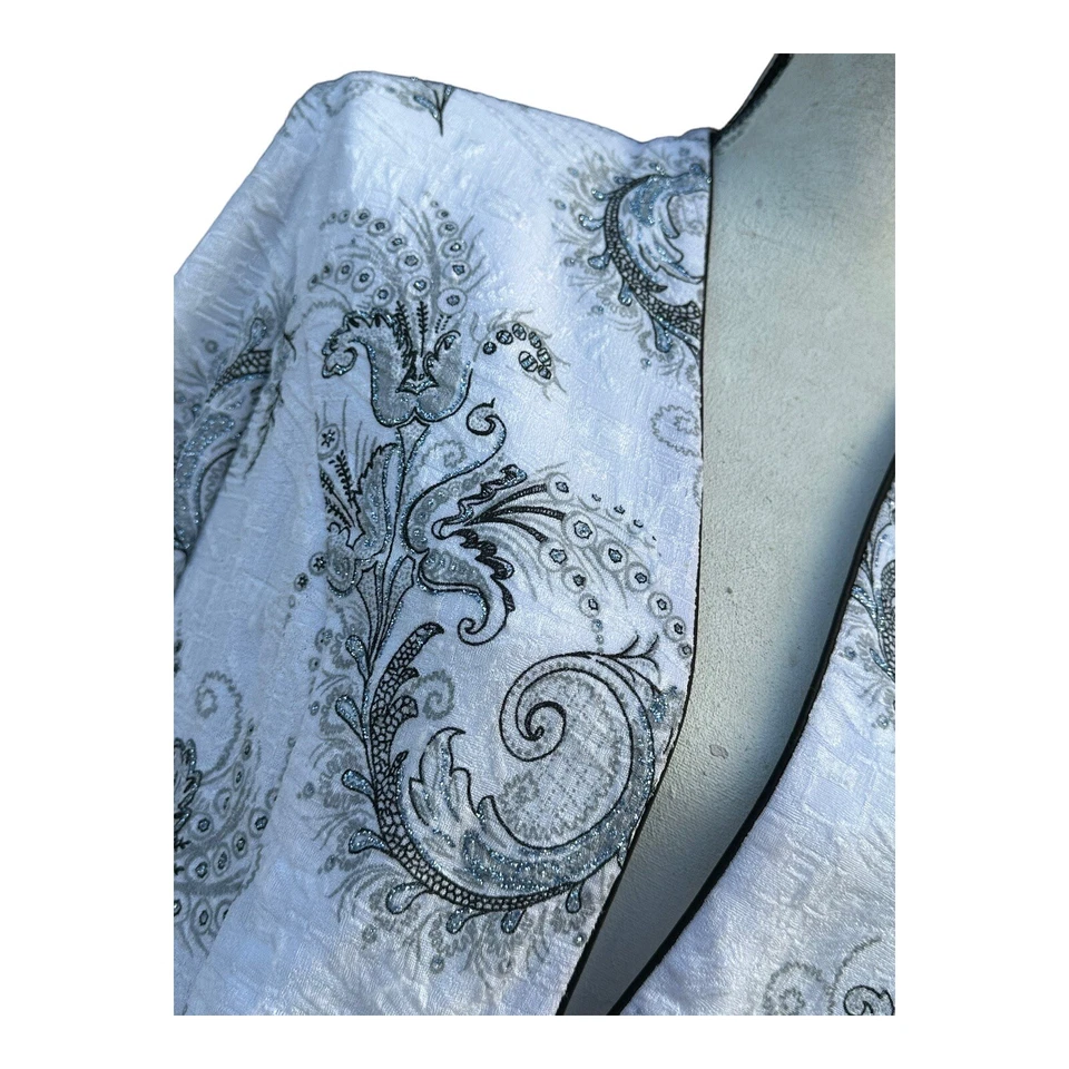 Chaqueta de Noche Alex Evenings Negra Transparente Floral Bordada Talla PL Negra Plateada Foto 3 de 4