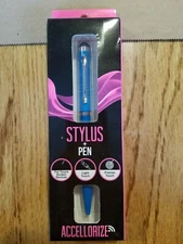 STYLUS plus PEN - Blue - Accellorize for Touch Screens Light/Precise Touch - NEW