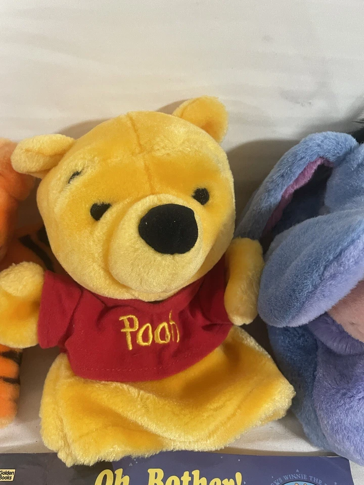 Lote de 3 bonecos de mão Disney Tigger Eeyore & Winnie the Pooh - Imagem 4 de 4