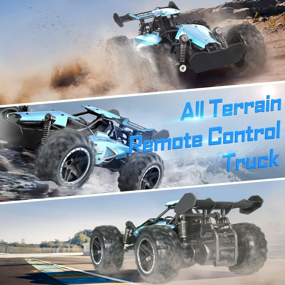 Ferngesteuertes Auto Offroad Draußen 2-Akku 1:18 15 km/h RC Buggy Rennwagen 2WD - Bild 4 von 4