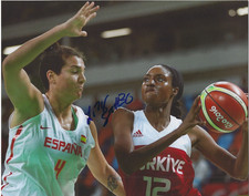 LATOYA SANDERS Signed 8 x 10 Photo WNBA Basketball WASHINGTON MYSTICS Free Ship