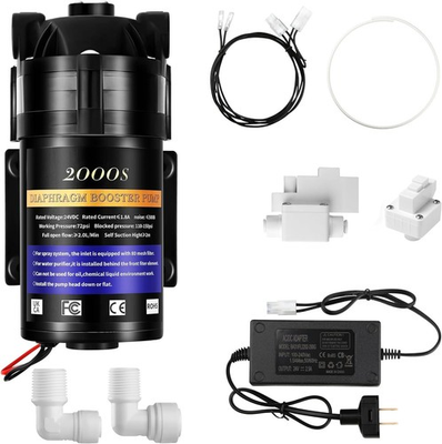 #ad 2025 Upgrade 100GPD RO Booster Pump Kit 6800 100PSI High Pressure 5X Faster Flow $62.99