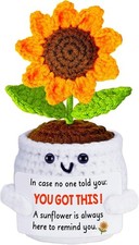 Funny Crochet Sunflower Positive Gifts for Women Cute Emotional...