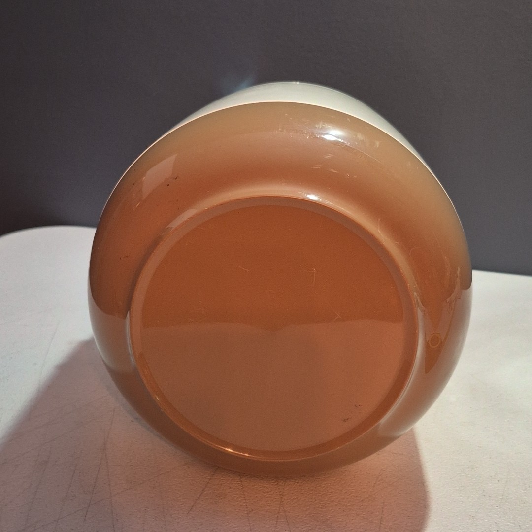 MCM Cream/Brown BOPP-DECKER VACRON Vintage Ice Bucket w/ Chrome Handle