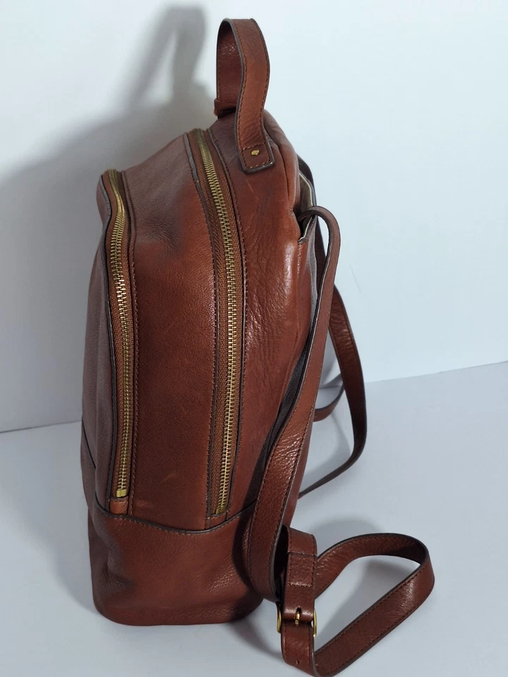 Margot New York Kimmie GENUINE LEATHER Women's Backpack Cognac Bohemian Western - Image 3 of 4