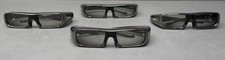 Lot of 4 Sony 3D TV Eye Glasses TDG-BR100 Regular Size w/ Pouch