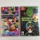 Luigi’s Mansion 3 & Mario Kart 8 Deluxe Lot Bundle Nintendo Switch 2 Games