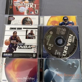Sega Dreamcast Sports Bundle NBA 2K1, NFL 2K, World Series Baseball 2K1 NCAA 2K2