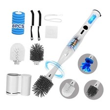 Electric Toilet Brush Scrubber and Holder Set,Electric Toilet Bowl Cleaning