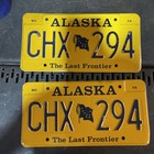 Alaska The Last Frontier License Plate CHX 294  — photo 1