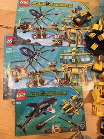 Lego Aqua Raiders 7775 7773 Pieces 8 Minifigures Lot With Manuals minifigs 