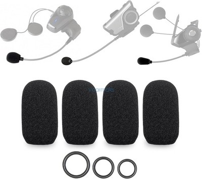 4-Pack Foam Mic Cover for Sena SMH10 20s 30s 50s 60s 30k 3S SMH5