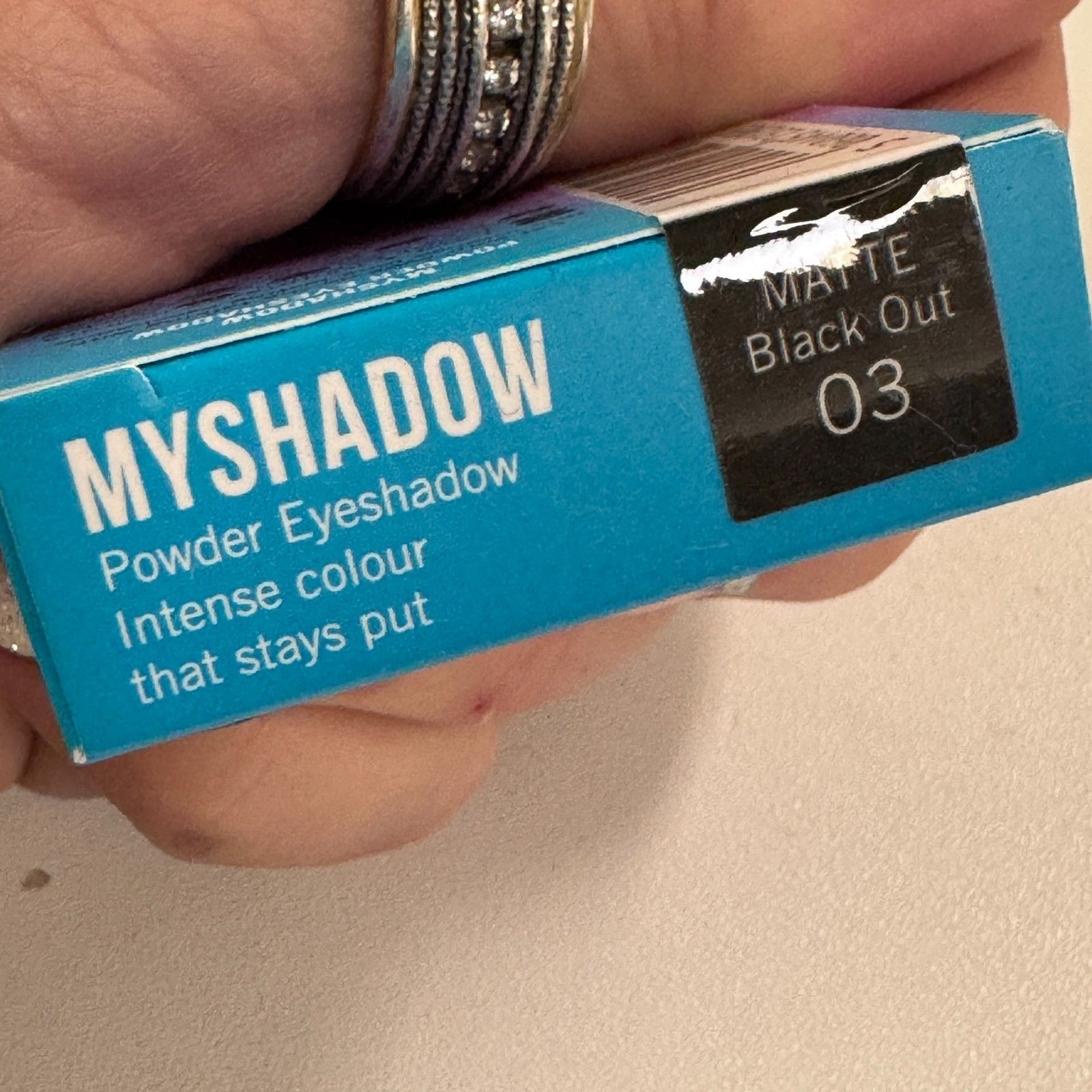 Models Own Myshadow Powder Eye Shadow Intense Color Black Out Matte 03 .07oz
