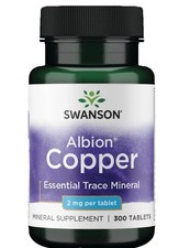 Swanson Copper Mineral Supplement - 2 mg Copper 300 Tablets