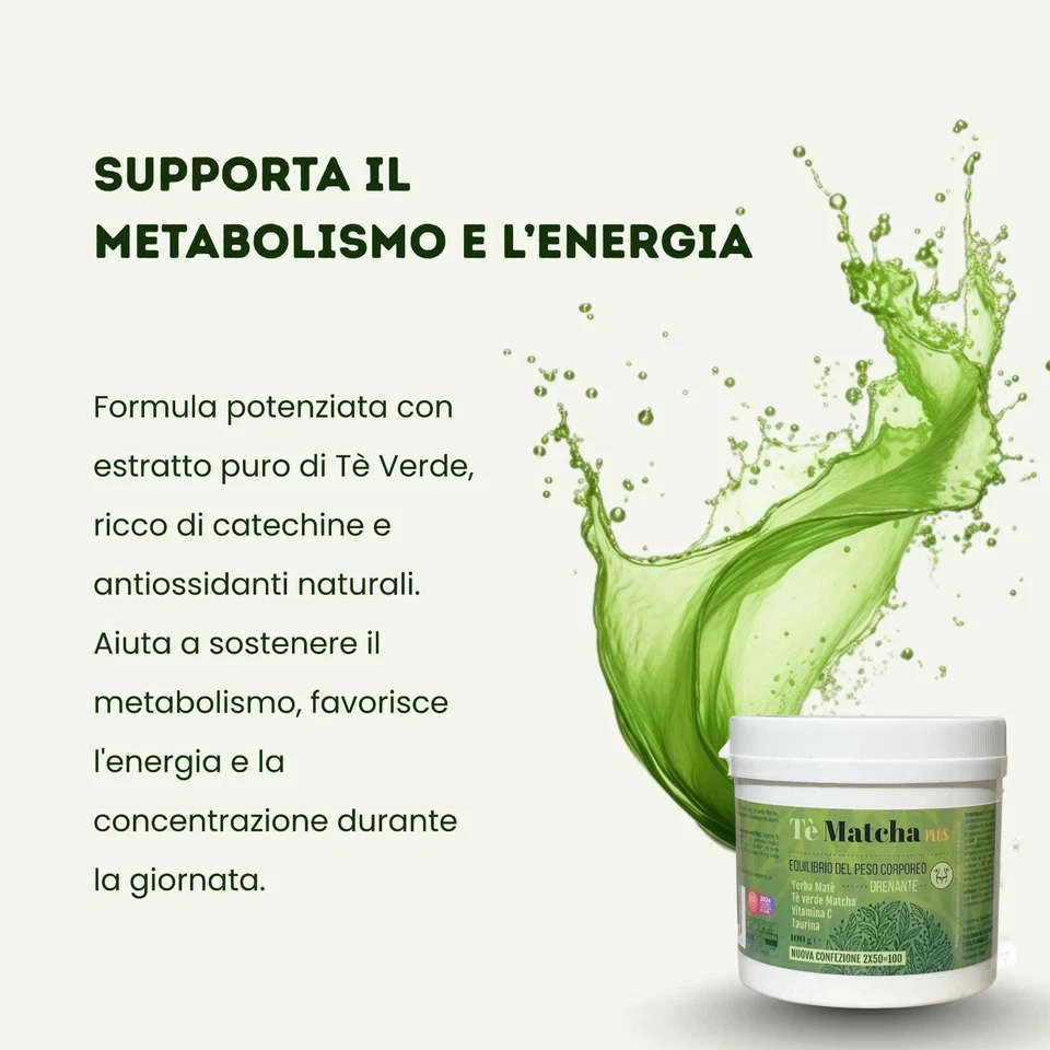 Te Matcha DImagrante Forte Drenante Forte Integratore Detox in Polvere 100gr - Immagine 4 di 4