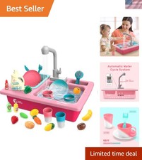 Safe and Fun Kitchen Sink Toy with Color Changing Dishes - Ideal Gift for Kids
