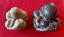 2 sculture in legno Buddha Piangente o Yogi Liberatore Bali Indonesia 🇮🇩 1978