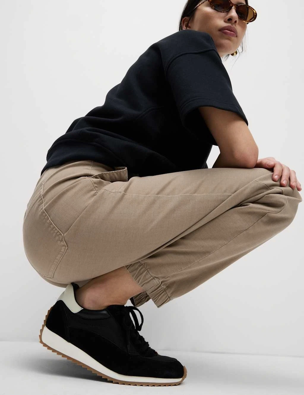 Marks & Spencer Womens Joggers in Mocha - M&S