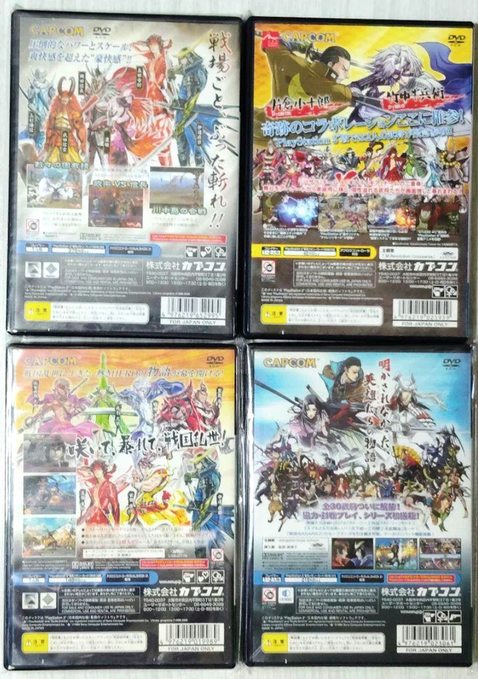 Lot 4 Sengoku Basara 1 2 Hero X Cross set Sony Playstation 2 PS2 Japan Tested - Image 2 of 2