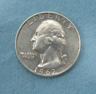 1962-D Washington Quarter, 90% Silver EXTRA FINE CONDITION