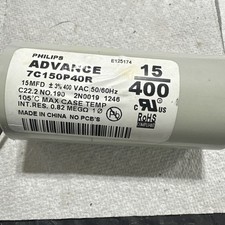 PHILIPS ADVANCE CAPACITOR 15MFD  3  400VAC 50/60HZ