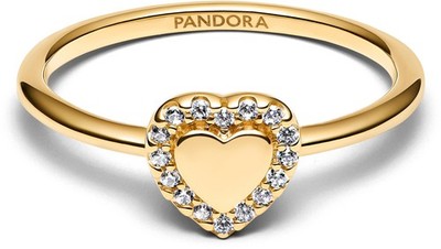Pandora Gravierbarer Herz Strahlenkranz Ring 163801C01 Damenring