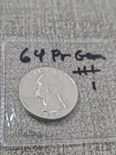 1964 Washington Silver Quarter Proof Gem+++ Listing 1
