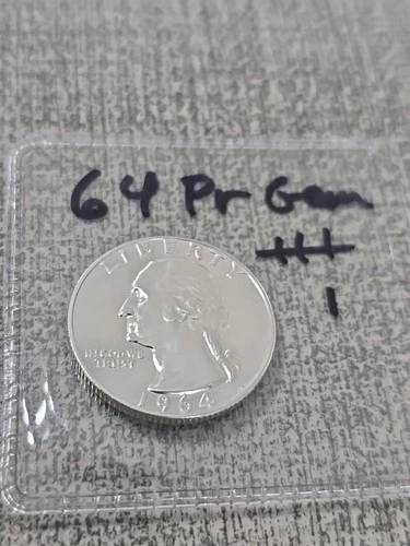 1964 Washington Silver Quarter Proof Gem+++ Listing 1