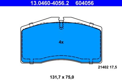 ATE 13.0460-4056.2 brake pad set, disc brake for Porsche