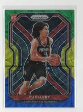 2020-21 Panini Prizm #283 CJ Elleby  Blue Yellow and Green Prizm RC Rookie