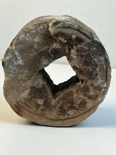 Unique 6โ Wheel Mill Stone Flintstone Wheel Stone Nice Mantle Art 1 Day Ship!๐ - Picture 8 of 10