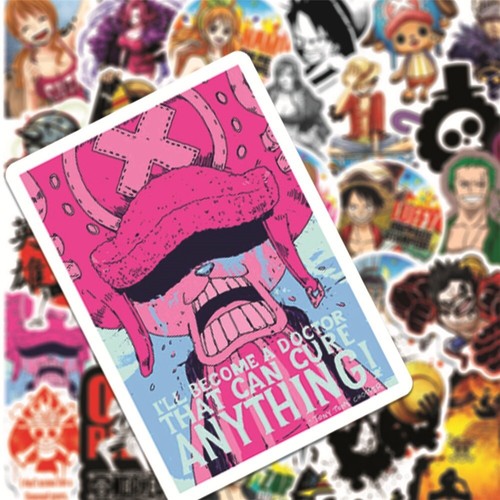 50X One Piece Anime Luffy Nami Zoro Tony Fanart Laptop Skateboard Stickers Decal - Picture 8 of 11