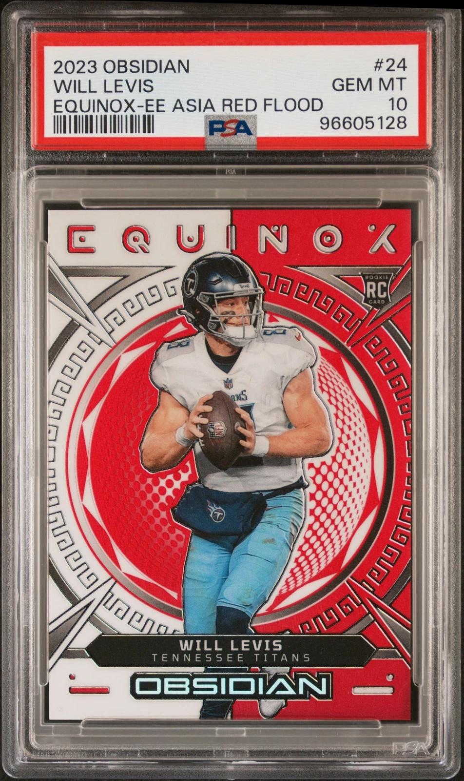 Will Levis Panini Obsidian Equinox #24 Electric Etch Asia Red Flood