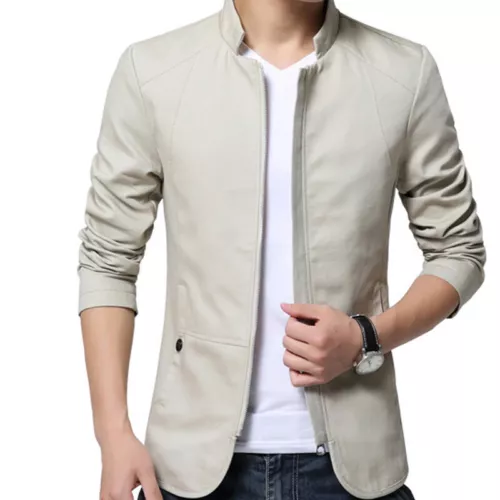 Blazer uomo casual cappotto giacca top slim fit business formale un bottone tuta cappotto - Foto 13 di 28