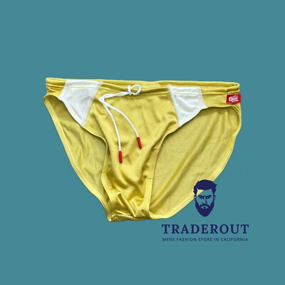 AussieBum Men gold competition crew Nylon Swim bikini Swimwear