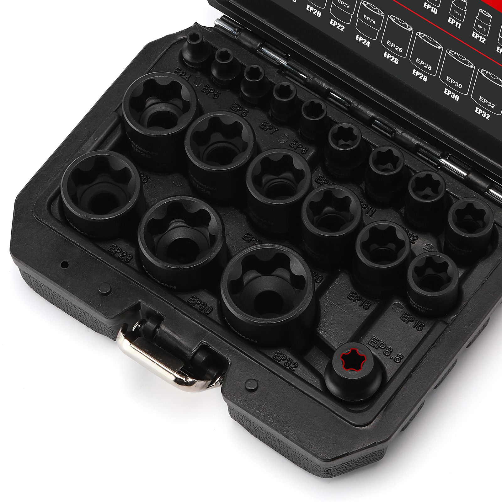 Ep Socket Set 19PCS External Torx Plus Socket Set 6 Point EP Socket EP4-EP32 5 Point ...