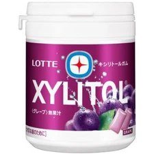 LOTTE XYLITOL Gum Grape Family Bottle 143g From Japan Bundle OK!