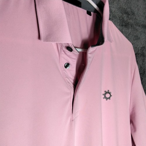 Greyson Golf Mens polo shirt Size S Pink short Sleeve Moisture Wicking Pullover - Picture 4 of 13