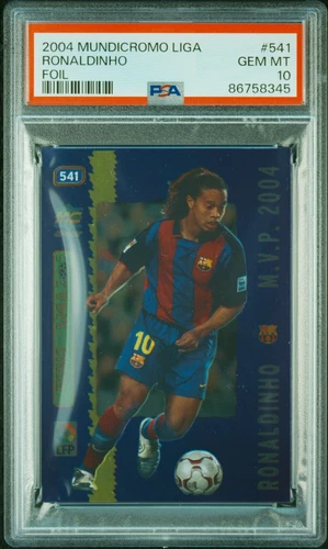 2004 Mundicromo Liga Foil Ronaldinho #541 PSA 10