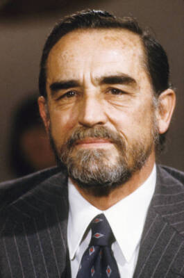 Vittorio Gassman at Apostrophes on May 7 1982 Paris France Old Photo