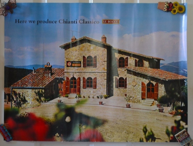 Vintage Chianti Classico Le Bocce Wine #5 Poster Advertising