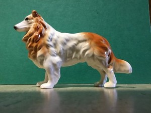 Long Haired Collie Dog Collection Pottery Model Ebay