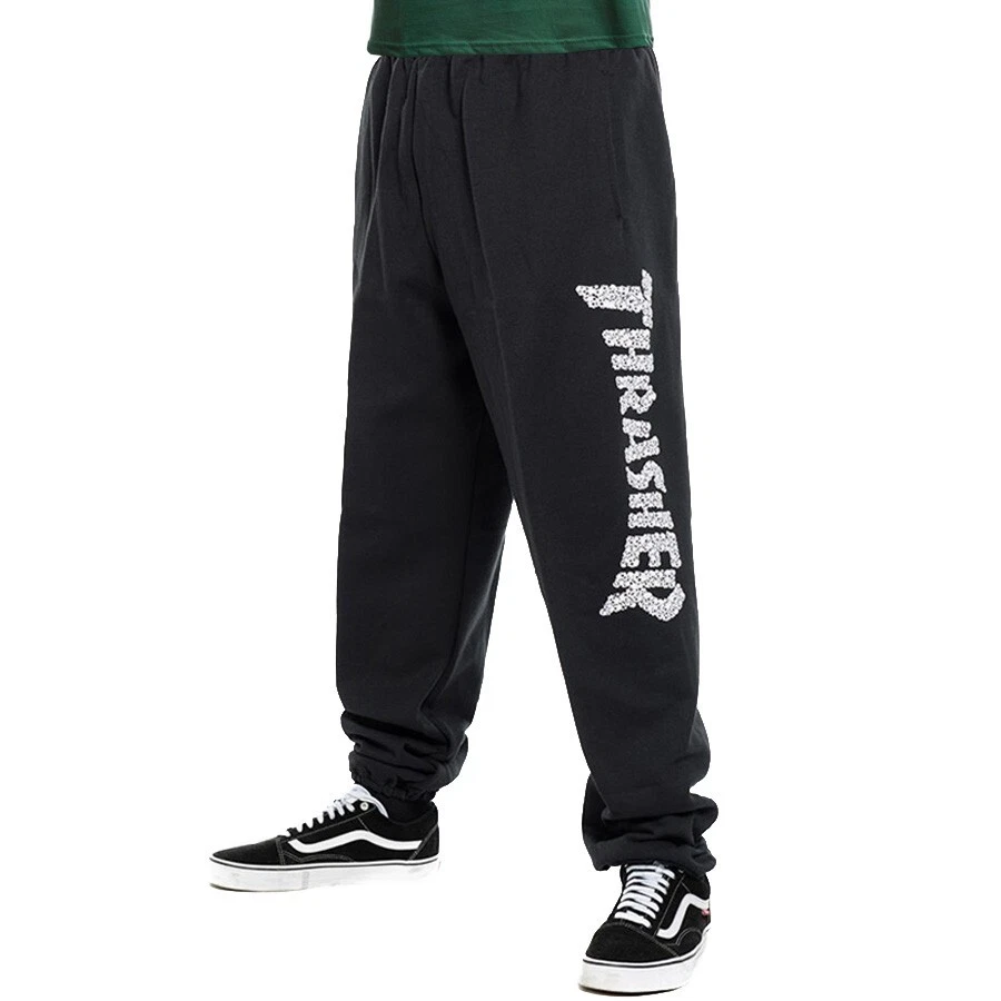 Black thrasher sweatpants hotsell