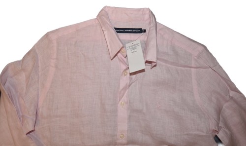 Blusa deportiva Ralph Lauren lino NUEVA talla 14/44 rosa claro - Imagen 2 de 3