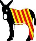 Sticker car sticker motorcycle Catalan donkey flag